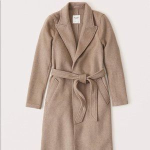 NWT Abercrombie & Fitch Women’s Wool-Belted Dad Coat